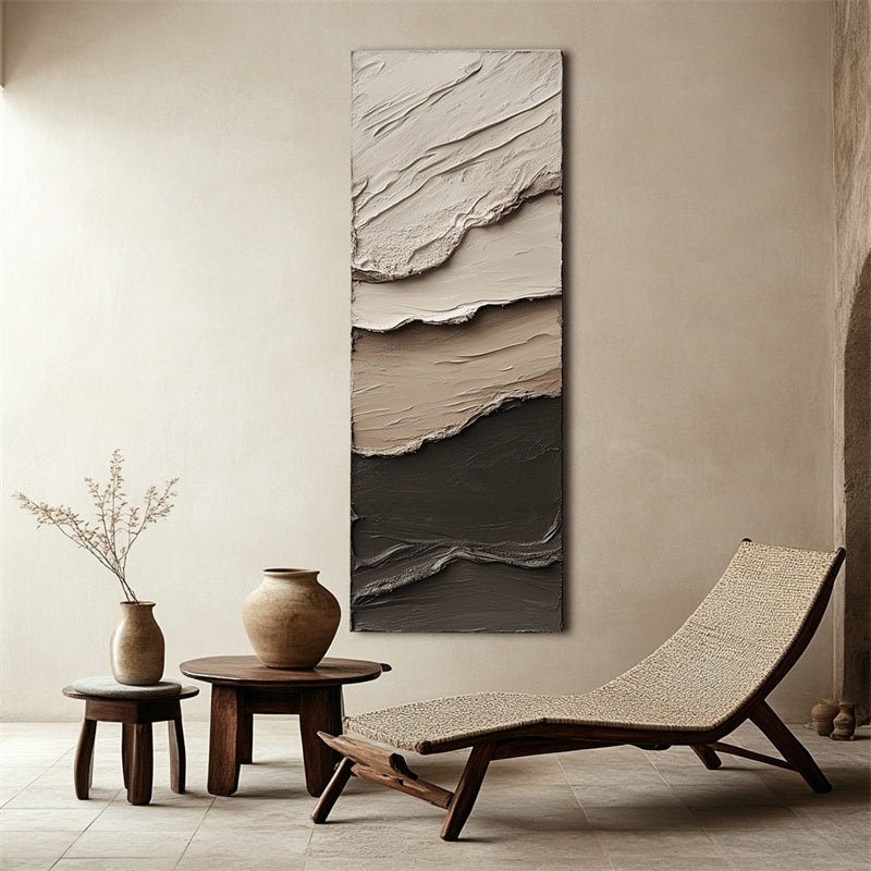 Harmony in Motion-Abstract Textured Oil Painting on Canvas for Modern Interiors
