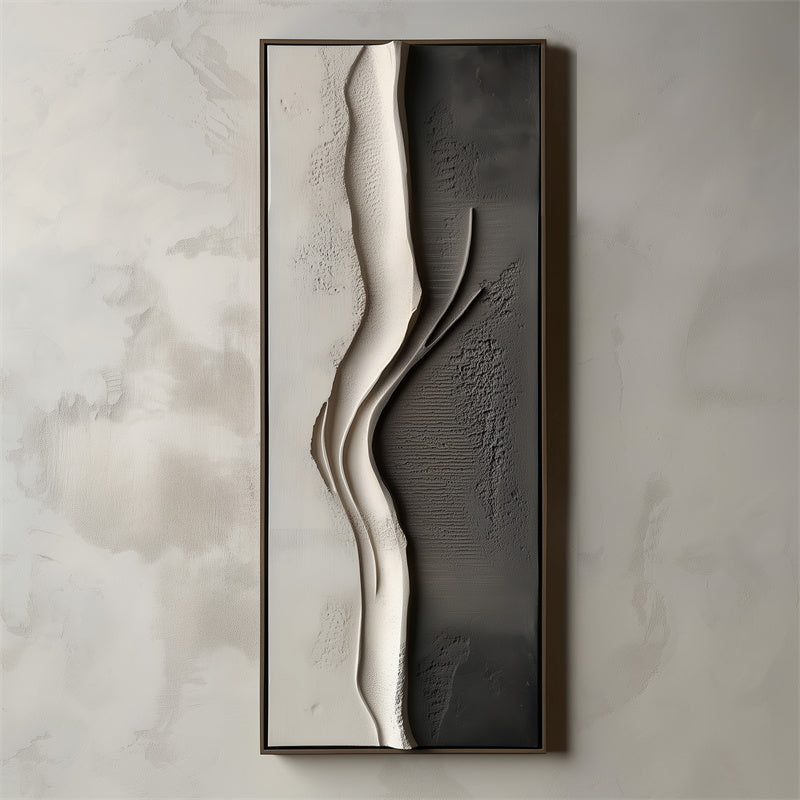 Serene Horizons-Modern Textured Abstract Landscape Painting for Living Room or Office Decor