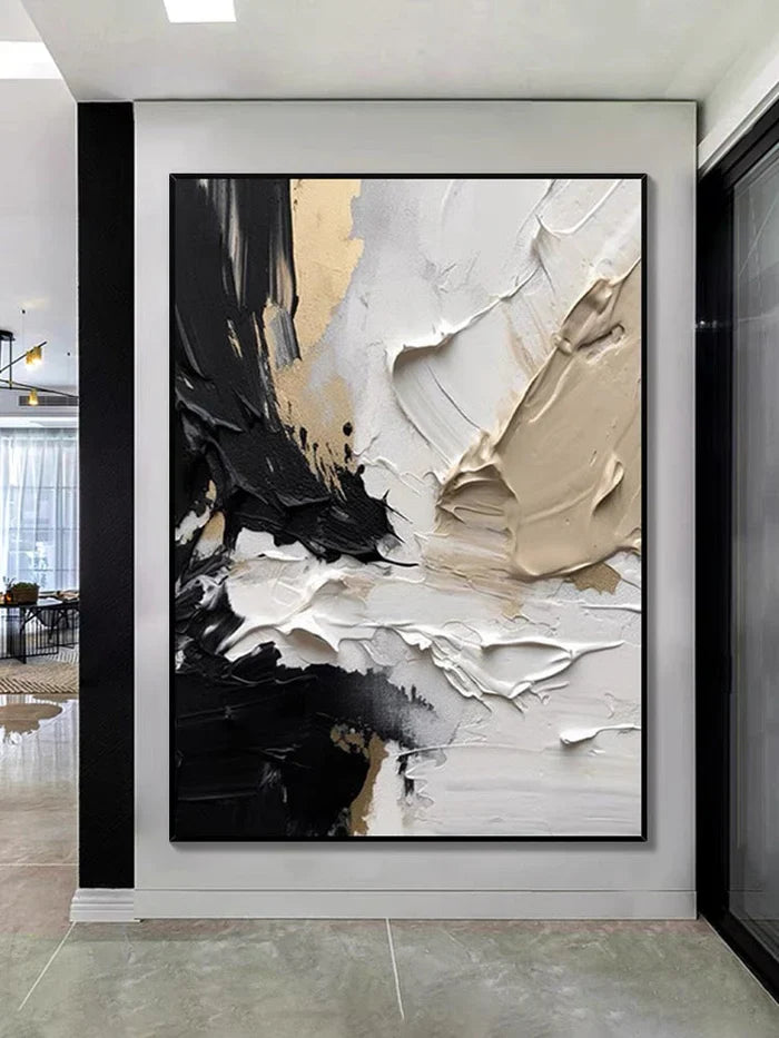 Sculptural Strokes – Modern Textured Abstract Oil Painting on Canvas