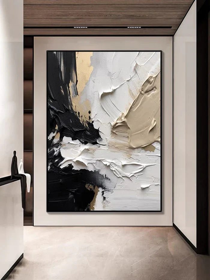 Sculptural Strokes – Modern Textured Abstract Oil Painting on Canvas