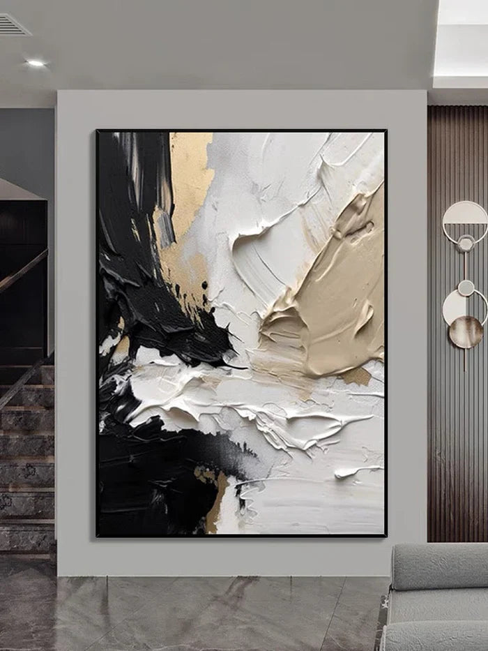 Sculptural Strokes – Modern Textured Abstract Oil Painting on Canvas