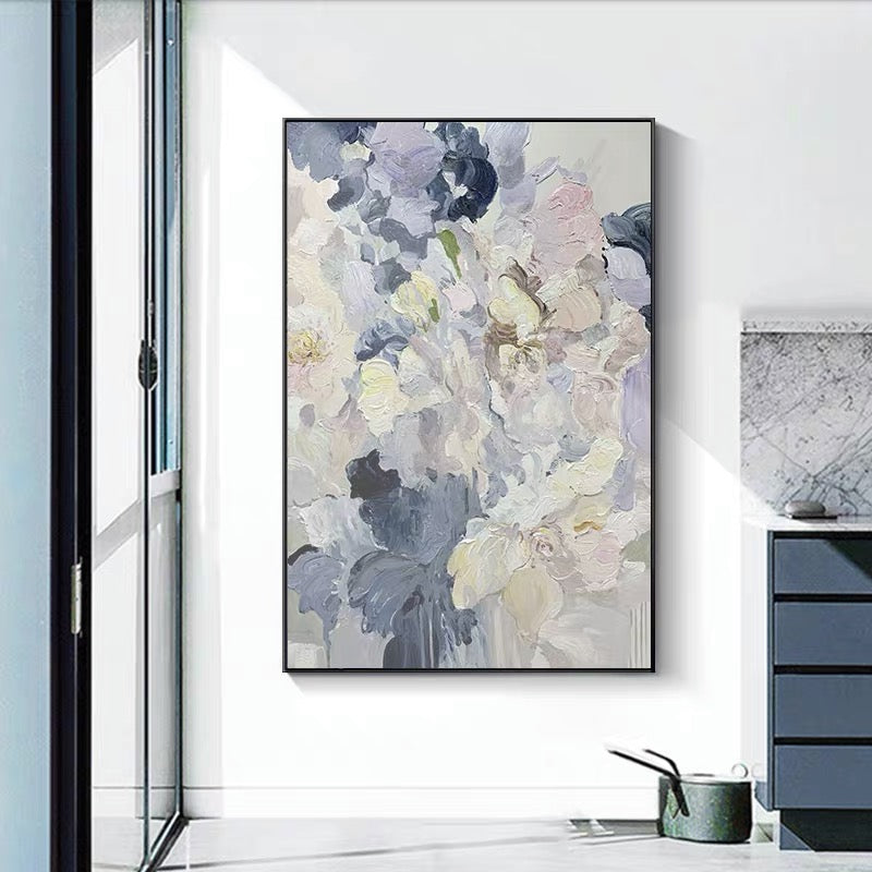 elegant abstract floral painting for modern decor