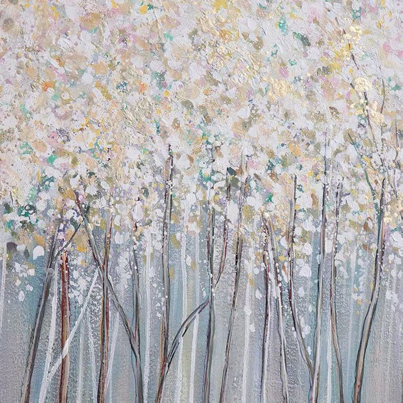 Winter in the North-Textured Winter Landscape Oil Painting on Canvas for Modern Decor