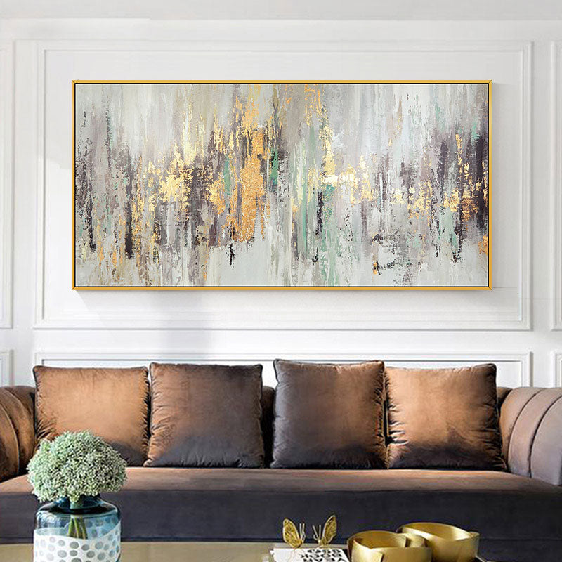 Gold Rush-Luxury Metallic Abstract Canvas Art for Modern Decor