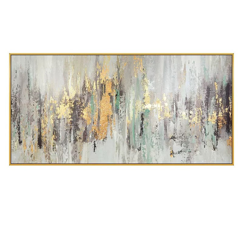 Gold Rush-Luxury Metallic Abstract Canvas Art for Modern Decor